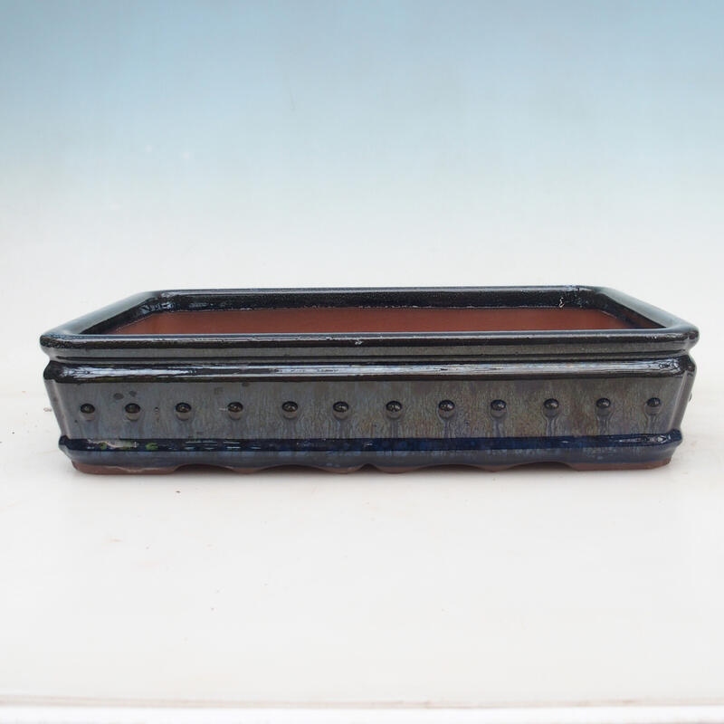 Bonsai bowl 32 x 23 x 7 cm, color blue
