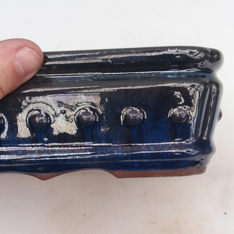 Bonsai bowl 32 x 23 x 7 cm, color blue