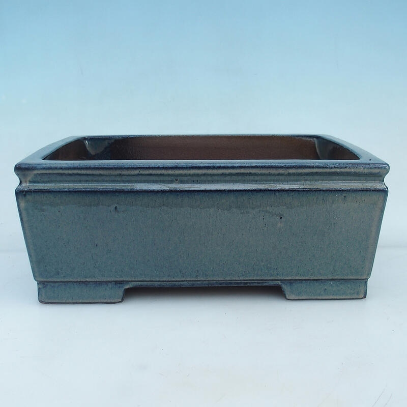 Bonsai bowl 34 x 23 x 13.5 cm, color blue-beige