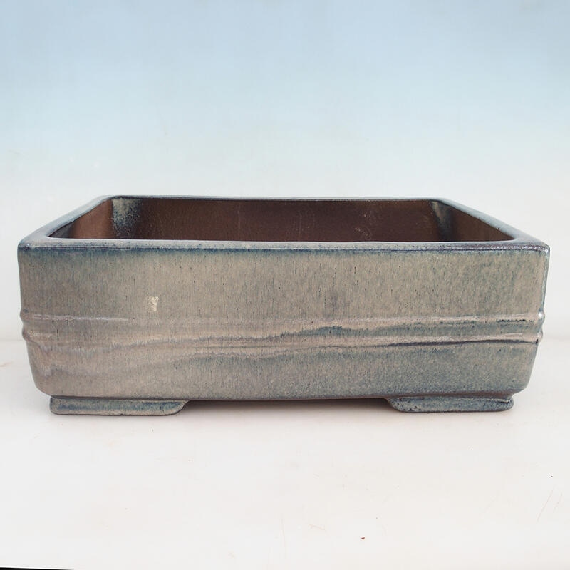 Bonsai bowl 41 x 28.5 x 15 cm, color blue-green - pallet transport only