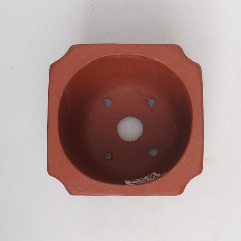 Bonsai bowl 7 x 7 x 6 cm, brick color