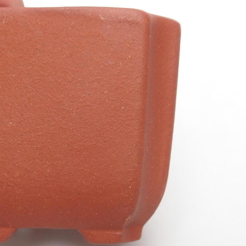 Bonsai bowl 7 x 7 x 6 cm, brick color