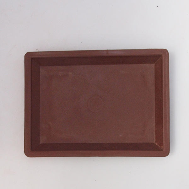 Bonsai tray plastic PP-1 - 15 x 11 x 1,8 cm brown