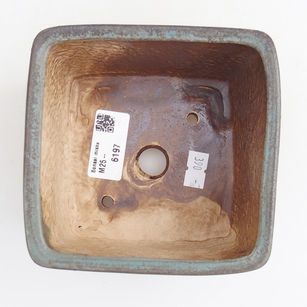 Ceramic bonsai bowl 12 x 12 x 8 cm, color blue