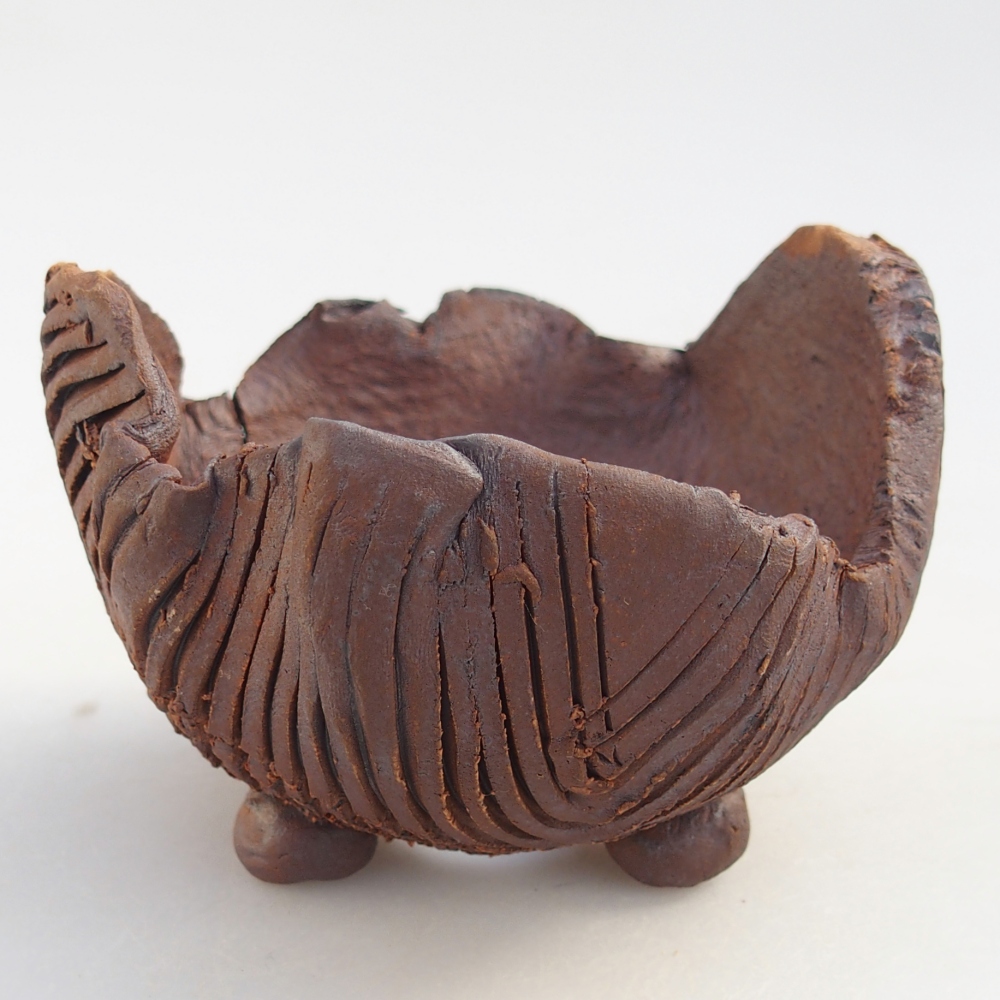 Ceramic Shell 10 x 9,5 x 7 cm , colour brown