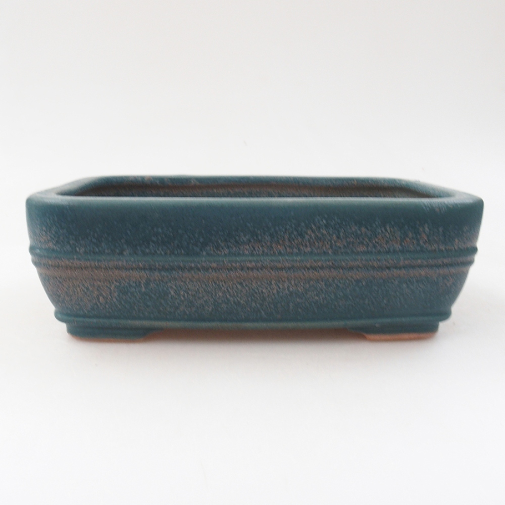 Ceramic bonsai bowl 17 x 12 x 5,5 cm, color blue