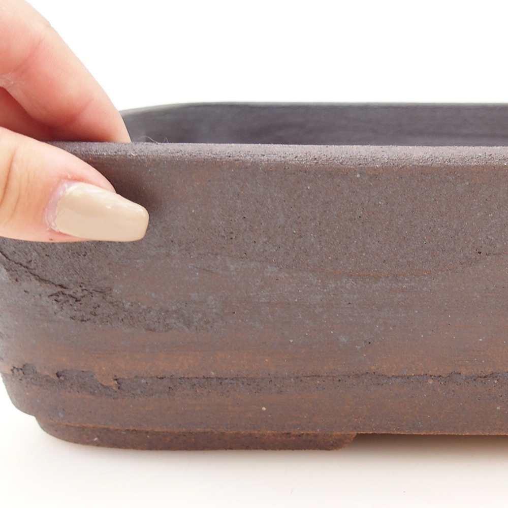Bonsai bowl 30,5 x 25 x 8 cm , colour brown