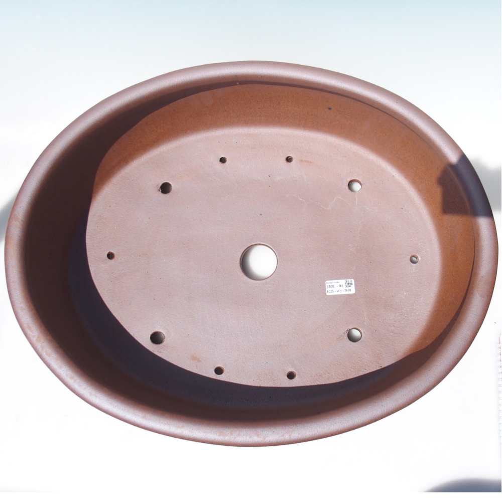 Bowl 61 x 49 x 11,5 cm brown - PERSONAL COLLECTION OR PALLET TRANSPORT ONLY