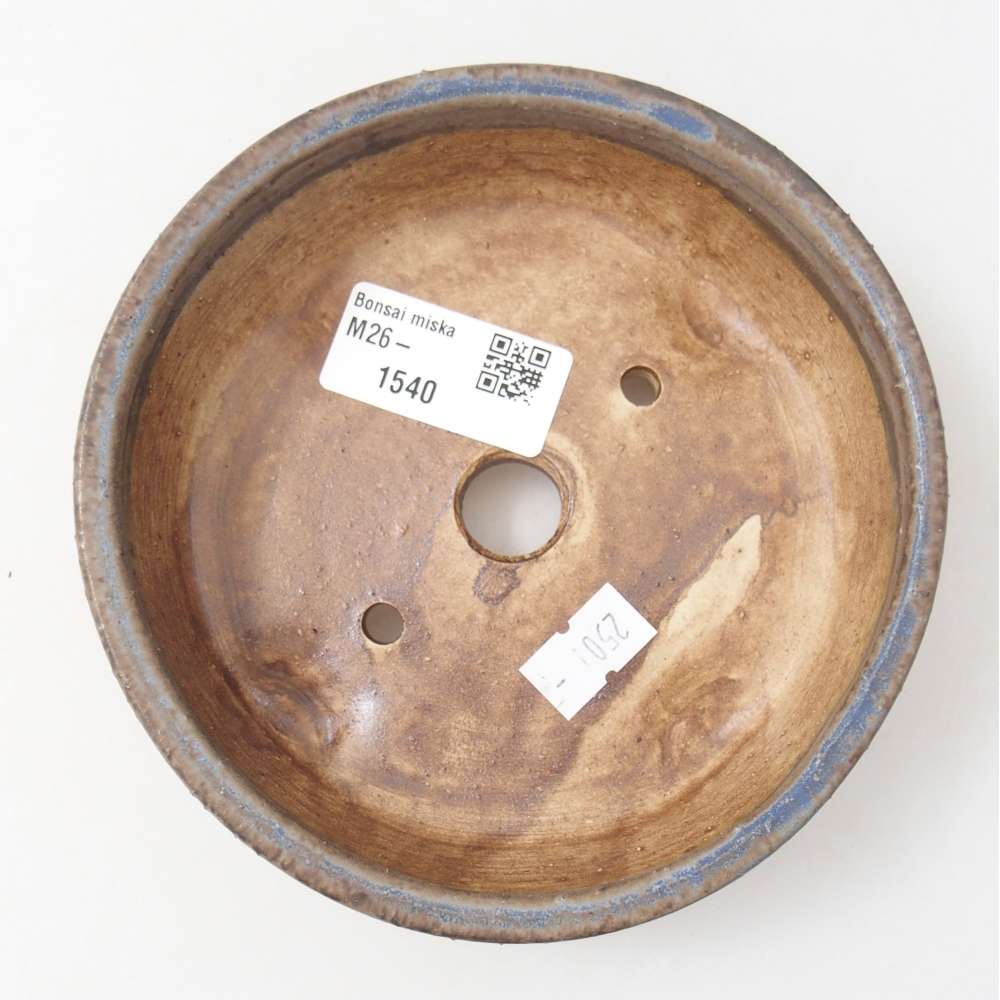 Ceramic bonsai bowl 13,5 x 13,5 x 4 cm, colour blue