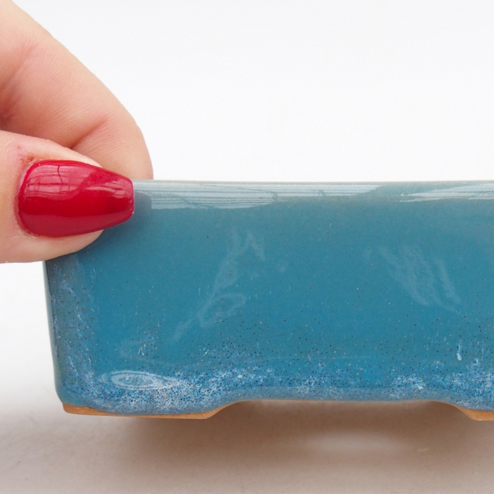 Ceramic bonsai bowl 9,5 x 7 x 3,5 cm, colour blue