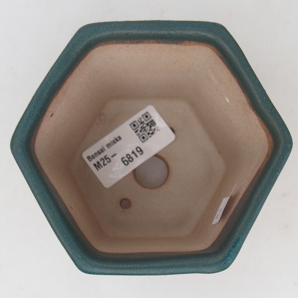 Ceramic bonsai bowl 9,5 x 8,5 x 8 cm, colour blue