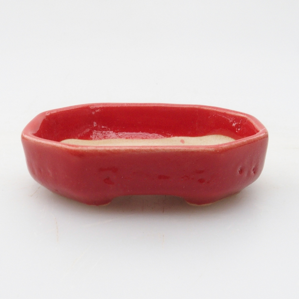 Mini bonsai bowl 5,5 x 4 x 1,5 cm, color red