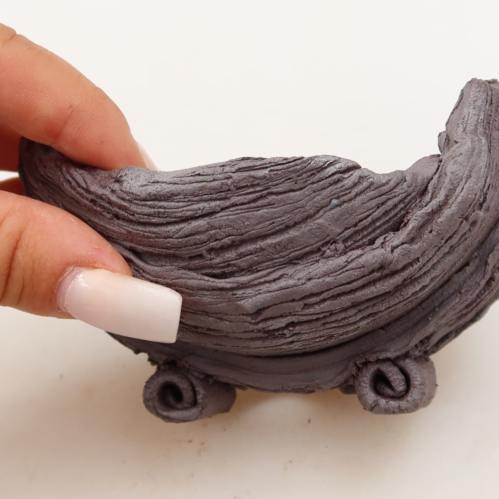 Ceramic Shell  11 x 9 x 6.5 cm, brown