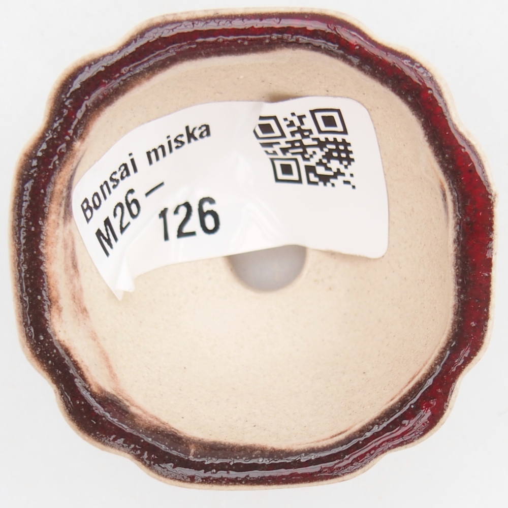 Mini bonsai bowl 4,5 x 4,5 x 2,5 cm, colour red