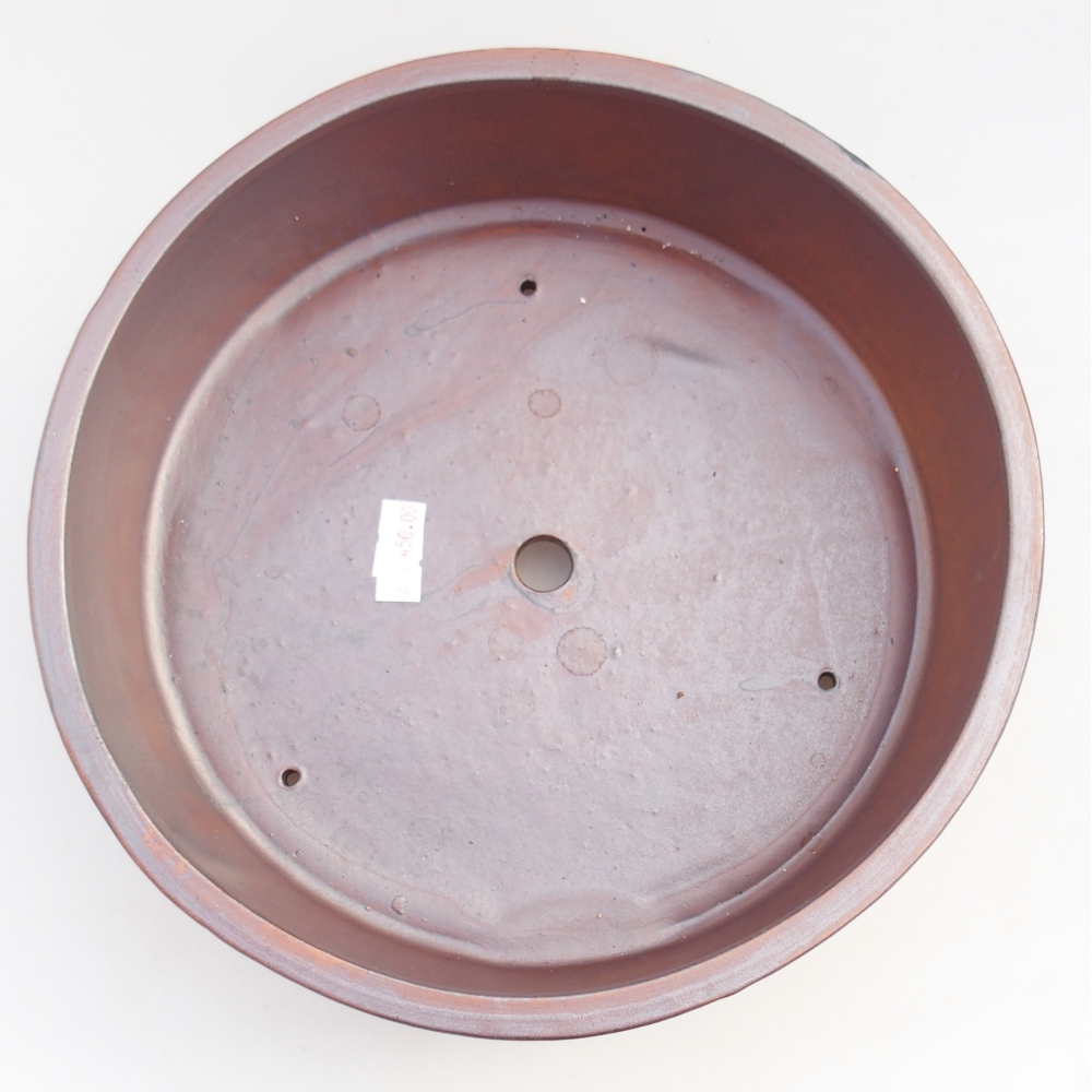 Ceramic bonsai bowl 24,5 x 24,5 x 7 cm, metal colour