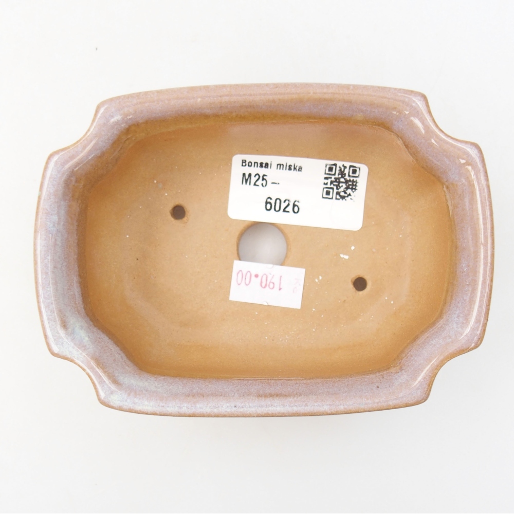 Ceramic bonsai bowl 12 x 9 x 4,5 cm, color pink