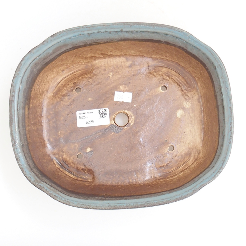 Ceramic bonsai bowl 25 x 20,5 x 7 cm, colour blue