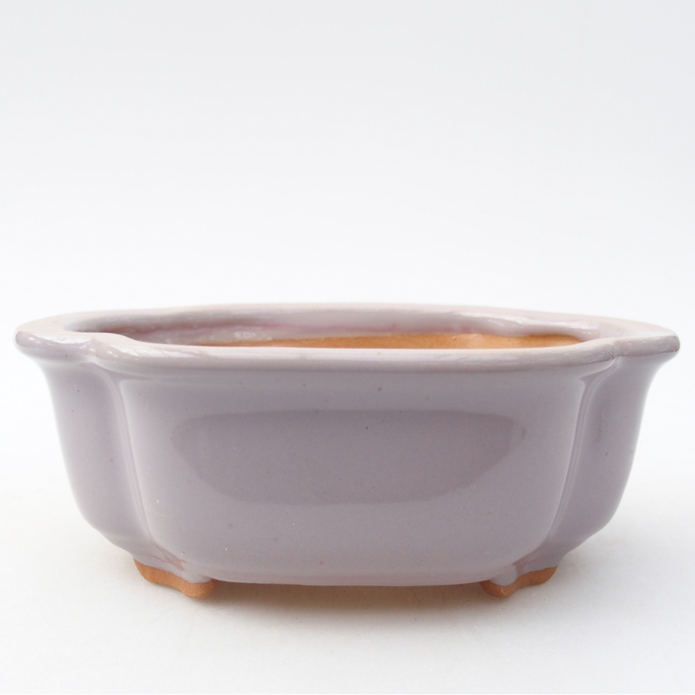 Ceramic bonsai bowl 13 x 10 x 5 cm, pink