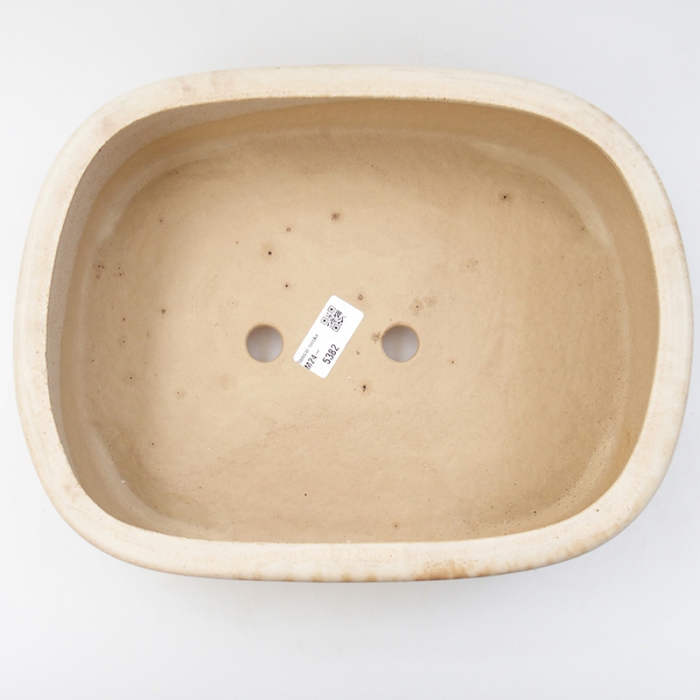 Ceramic bonsai bowl 31,5 x 26 x 8 cm, color beige