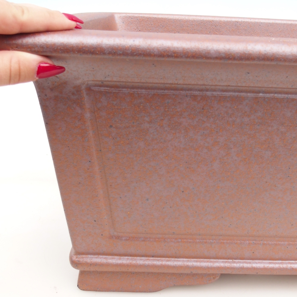 Ceramic bonsai bowl 51 x 37,5 x 20 cm , metal colour - PERSONAL COLLECTION ONLY or pallet transport