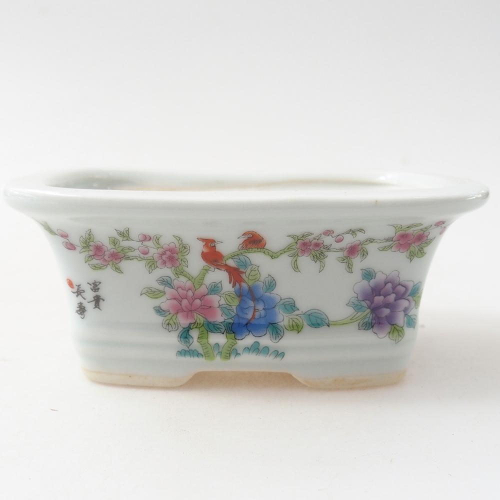 Mini bonsai bowl 10 x 7,5 x 4 cm, colour white