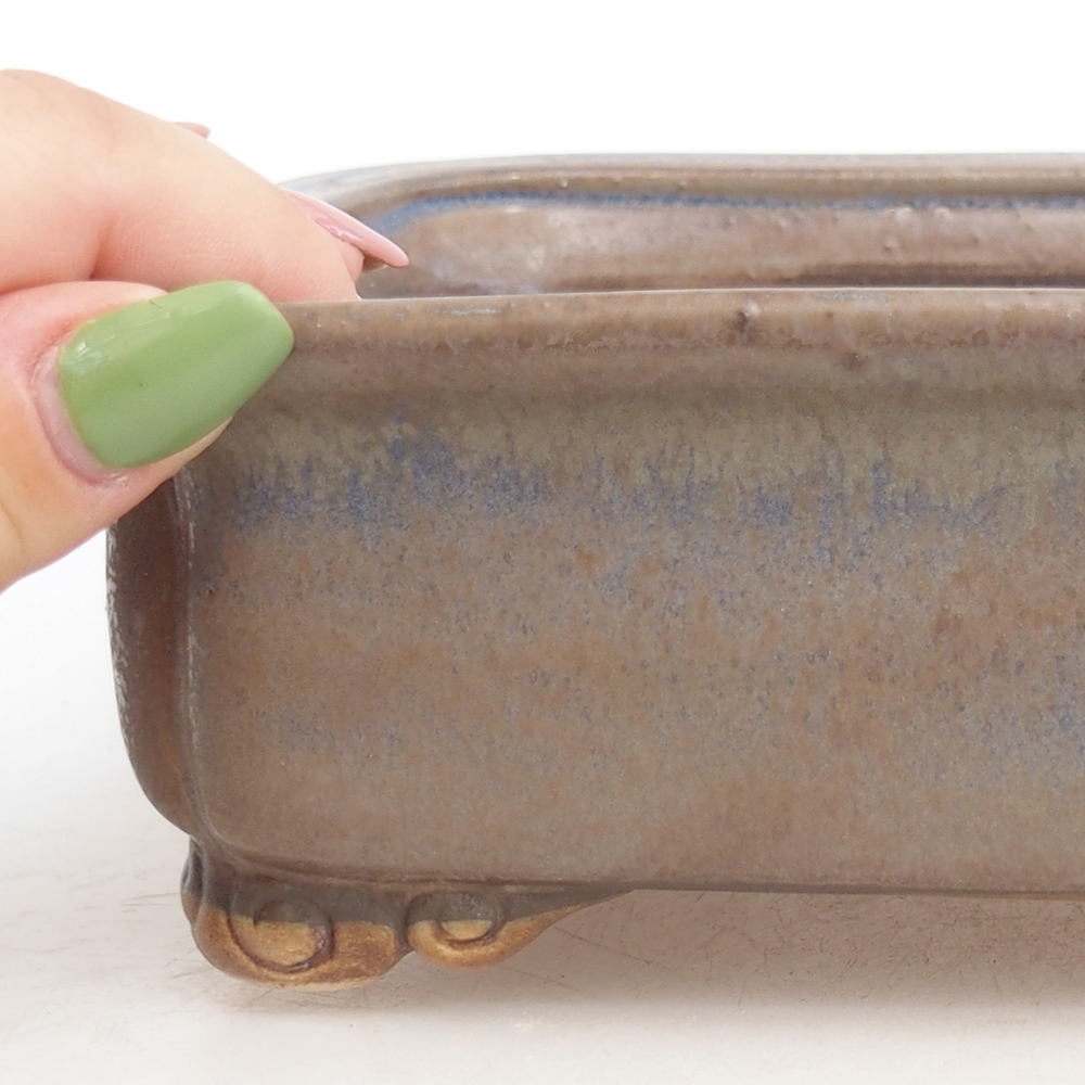 Ceramic bonsai bowl 20 x 17 x 6 cm, colour blue