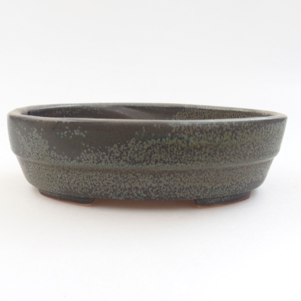 Ceramic bonsai bowl 13,5 x 10 x 4 cm, color gray