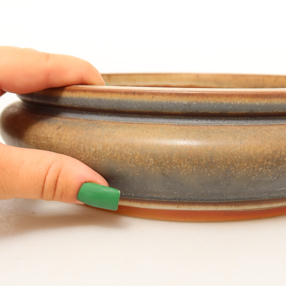 Ceramic Shell 23 x 23 x 7 cm , colour brown
