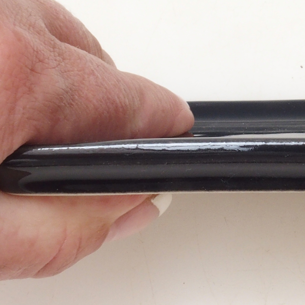 Bonsai bowl rectangle D5-M - 12.5 x 10.5 x 1 cm - black