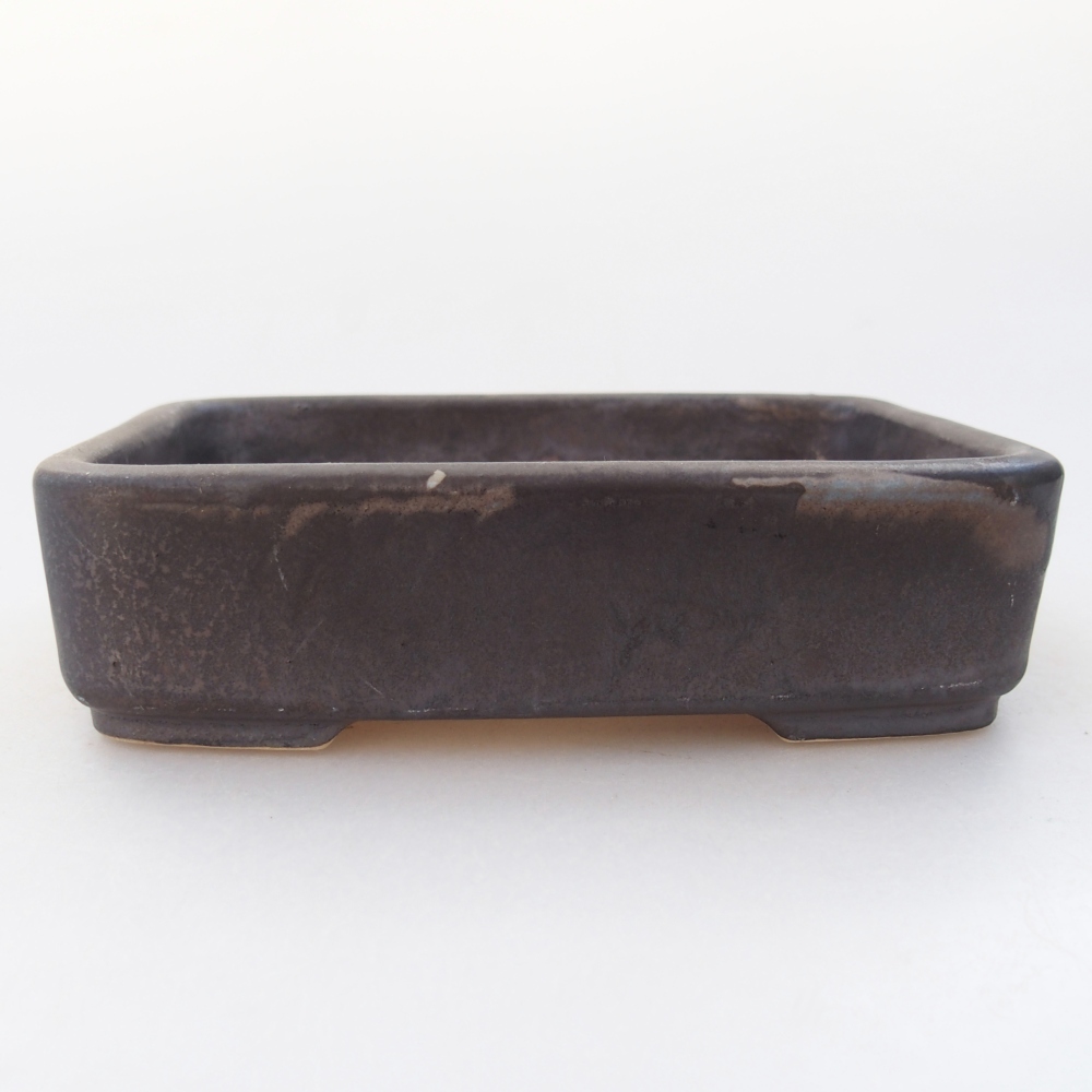 Ceramic bonsai bowl 13 x 9,5 x 3,5 cm, grey