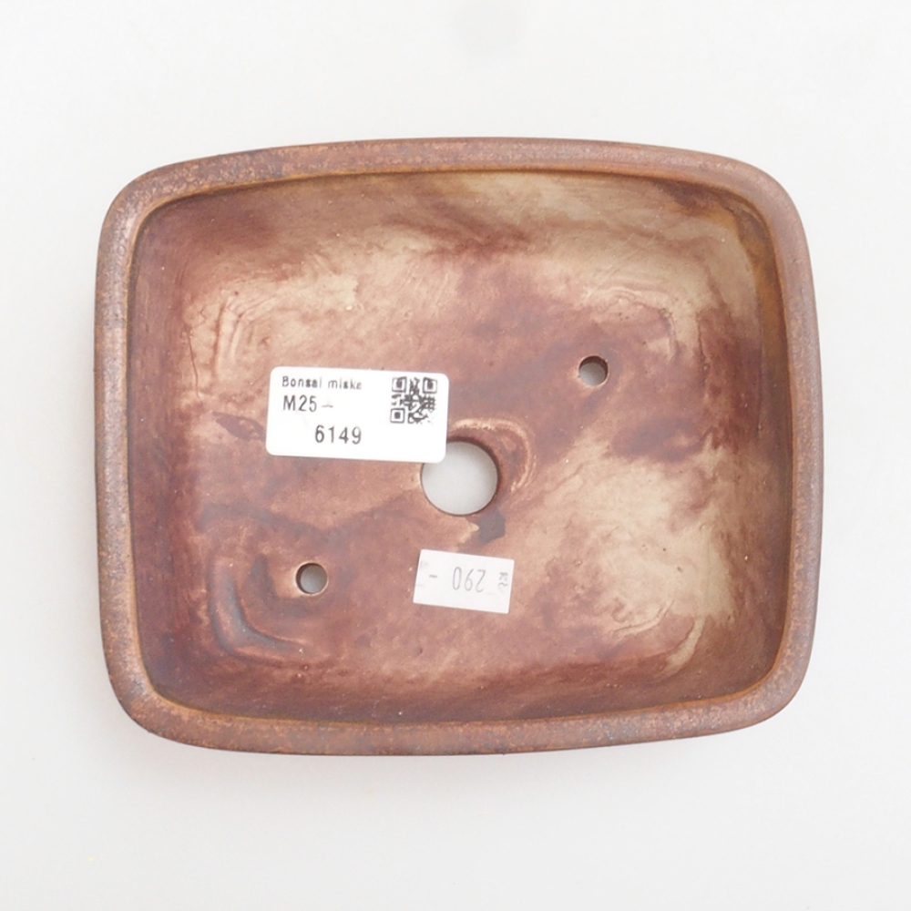 Ceramic bonsai bowl 14,5 x 12 x 4,5 cm, color brown