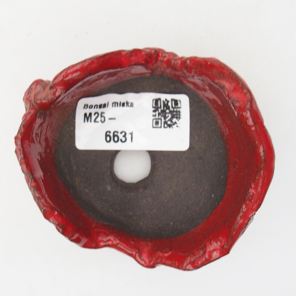 Ceramic Shell 7,5 x 7 x 4,5 cm , colour red