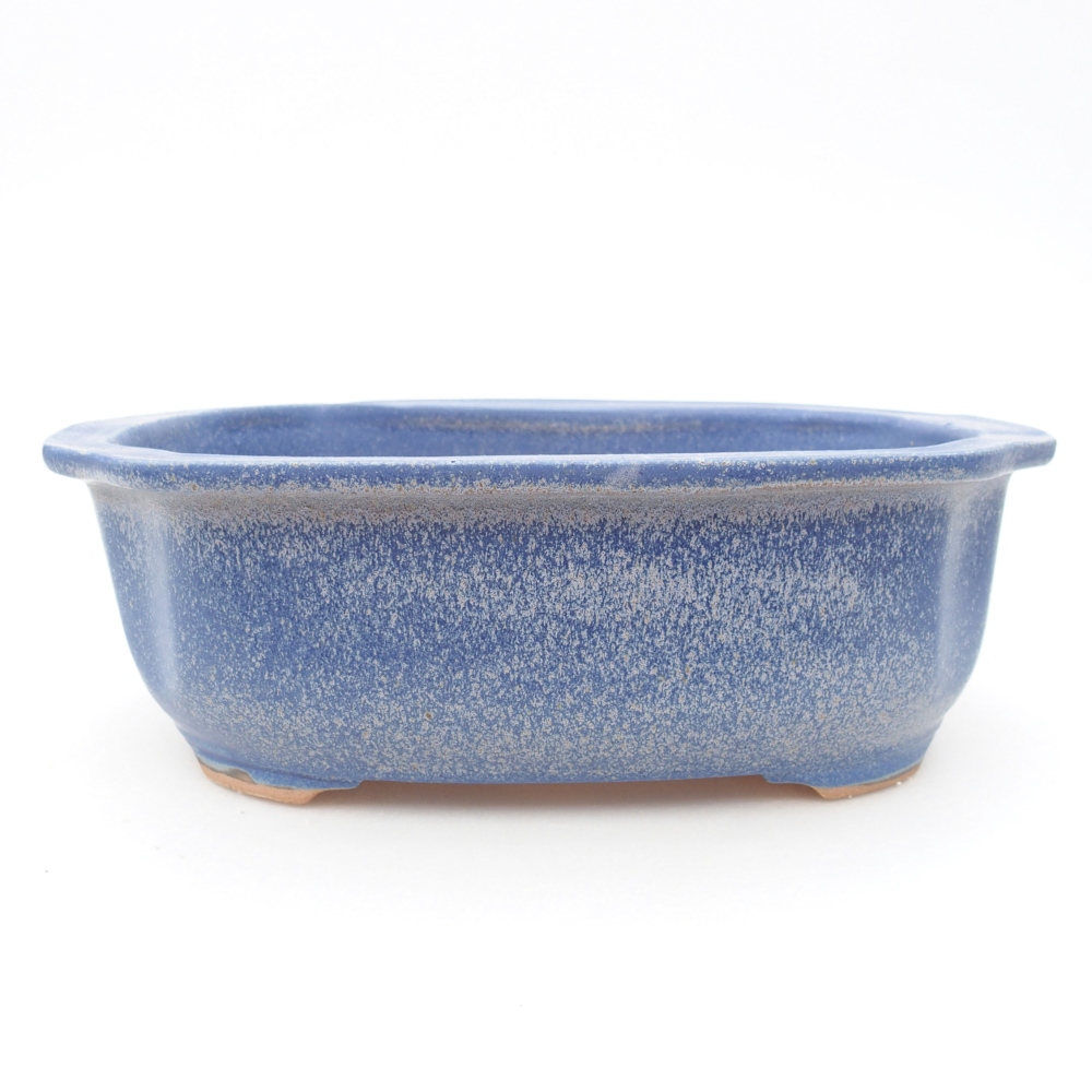 Ceramic bonsai bowl 22,5 x 17,5 x 7,5 cm, color blue