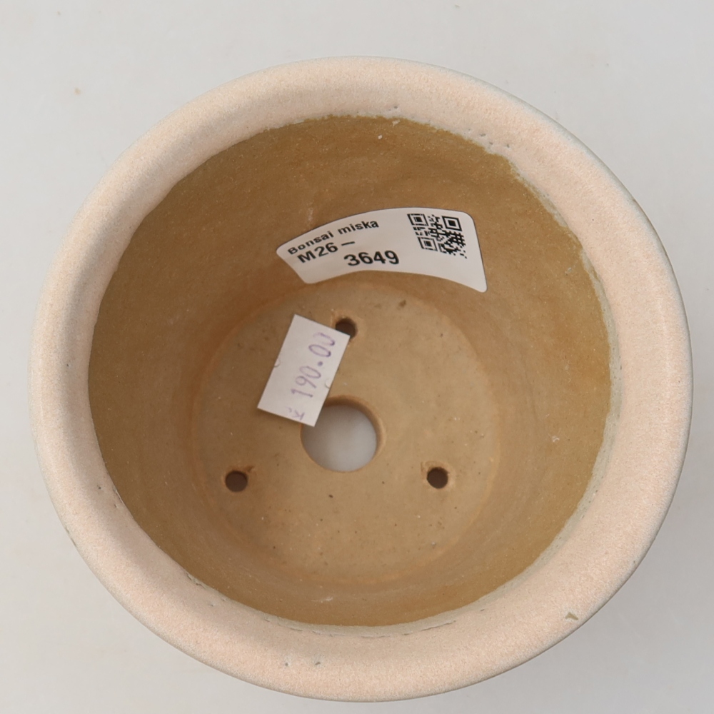 Ceramic bonsai pot, 11 x 11 x 7 cm, pink