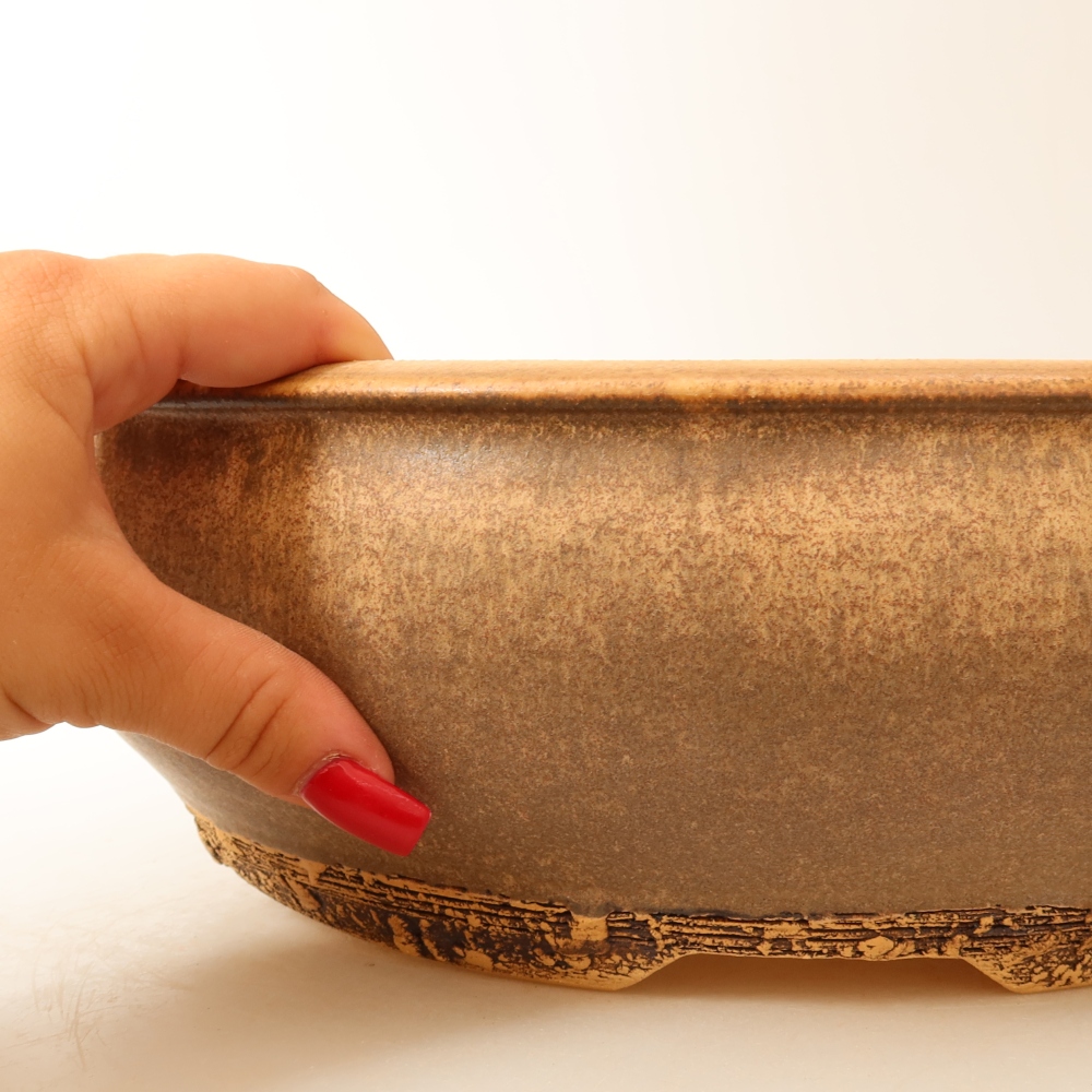 Ceramic bonsai pot, 32 x 32 x 10.5 cm, brown – IN-STORE PICKUP ONLY or pallet shipping