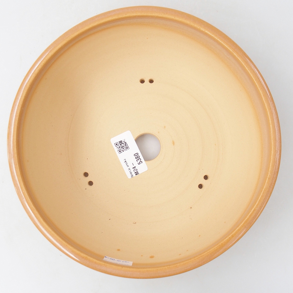 Ceramic bonsai bowl 20,5 x 20,5 x 7,5 cm, color beige