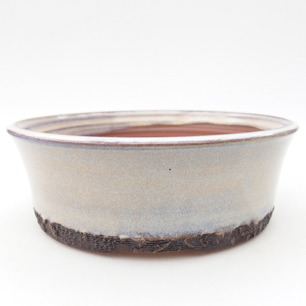Ceramic bonsai bowl 19,5 x 19,5 x 6,5 cm, color blue