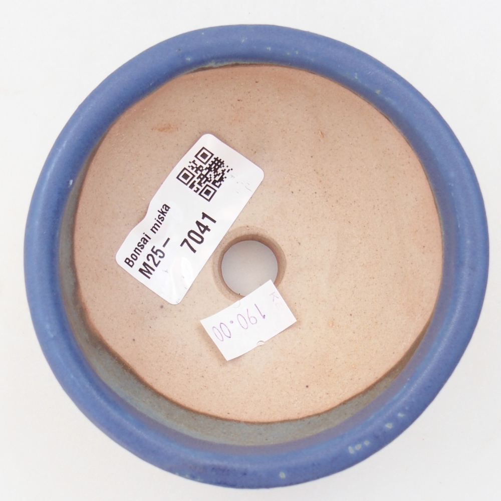 Ceramic bonsai bowl 9,5 x 9,5 x 5 cm, colour blue