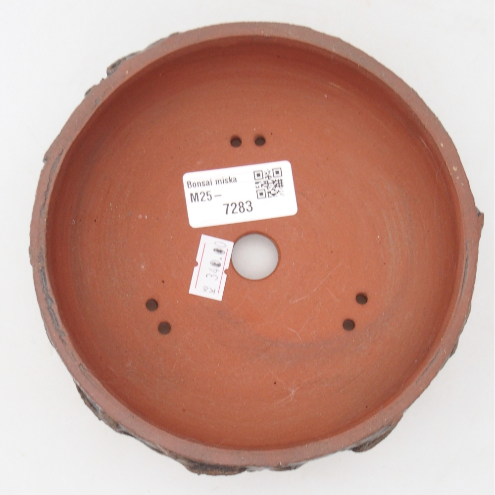 Ceramic bonsai bowl 14,5 x 14,5 x 5 cm, brown