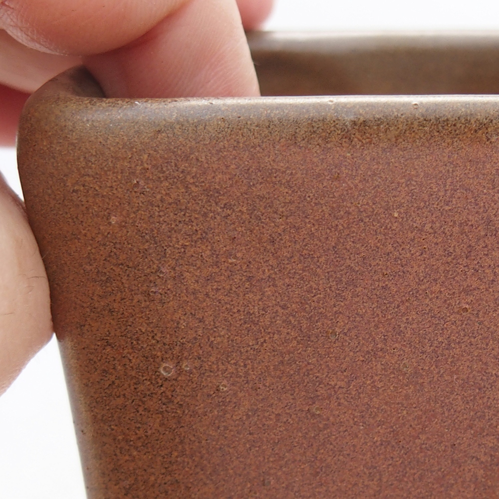 Ceramic bonsai bowl 7 x 7 x 9,5 cm, brown