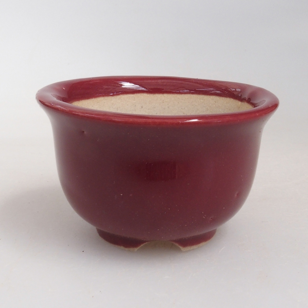 Mini bonsai bowl 4,5 x 4,5 x 2,5 cm, color burgundy