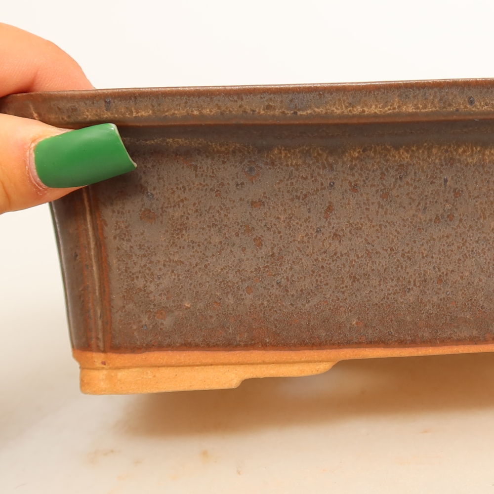 Ceramic Bowl, 20 x 15.5 x 5.5 cm, brown