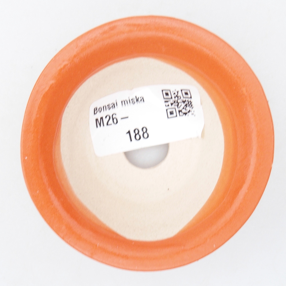 Mini bonsai bowl 7,5 x 7,5 x 3 cm, orange