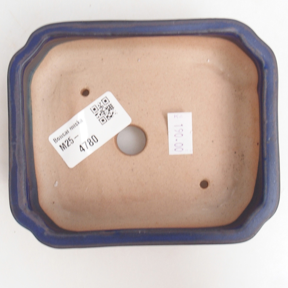 Ceramic bonsai bowl 12 x 10 x 4 cm, color blue