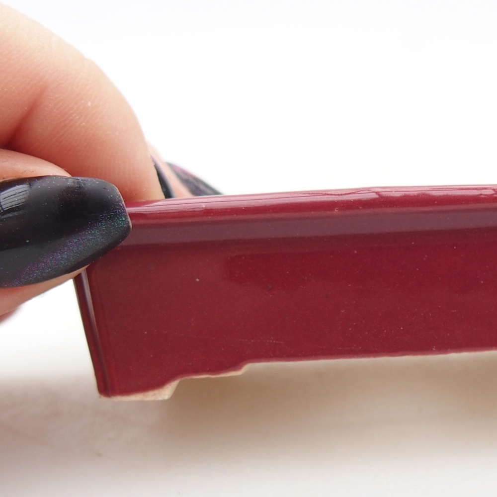Mini bonsai bowl 7,5 x 5 x 2 cm, burgundy