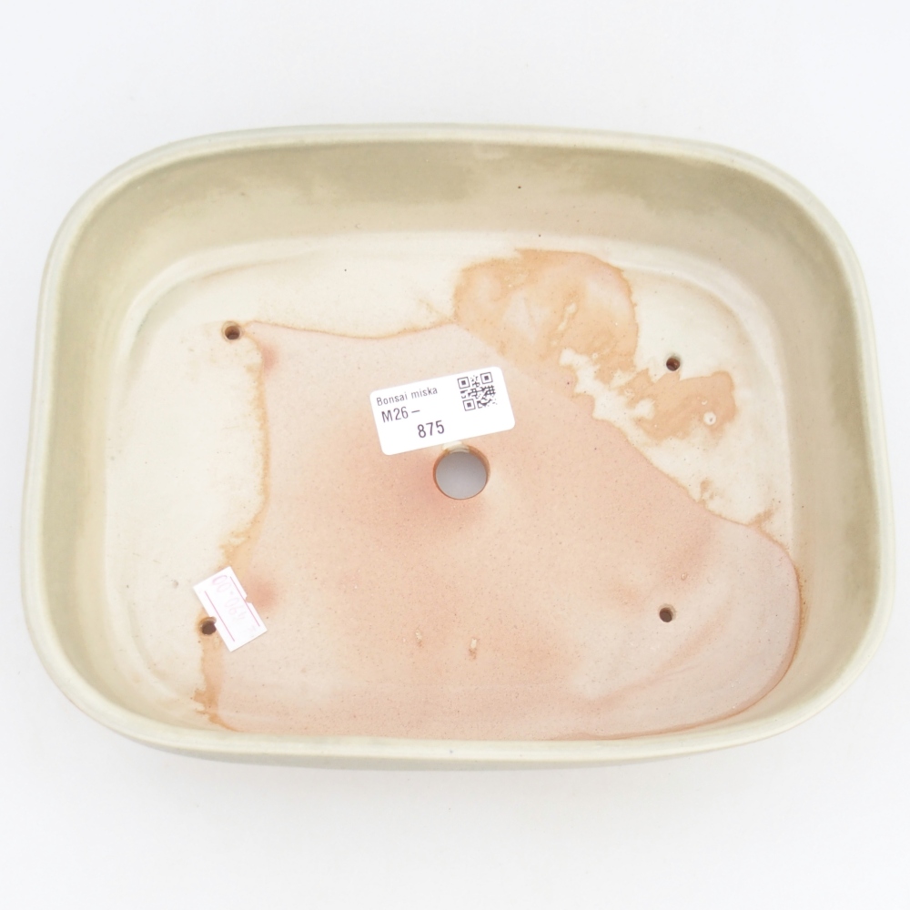 Ceramic bonsai bowl 23 x 18 x 5,5 cm, green