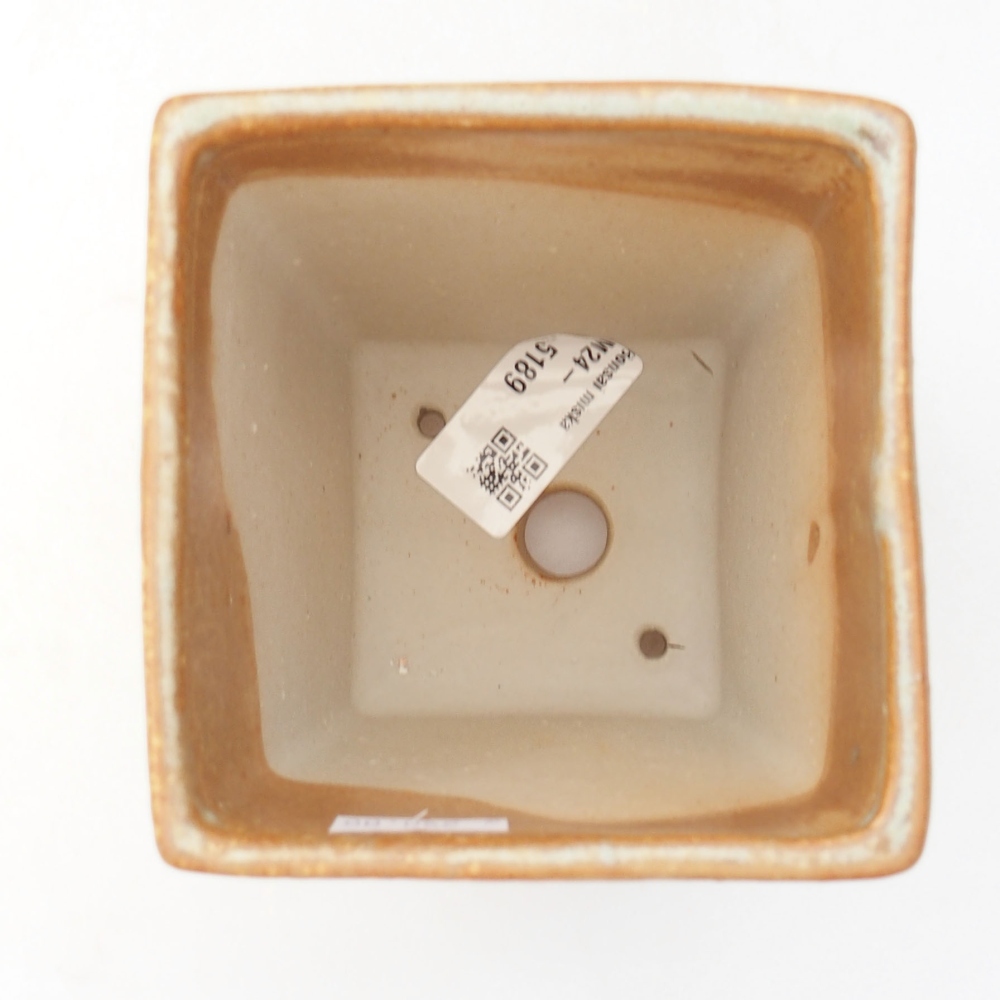 Ceramic bonsai bowl 9 x 9 x 12,5 cm, color green