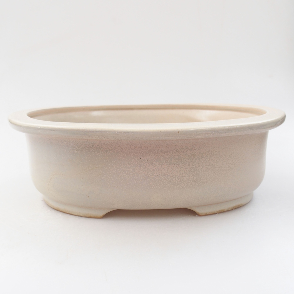 Ceramic bonsai bowl 26 x 22 x 8 cm, color beige
