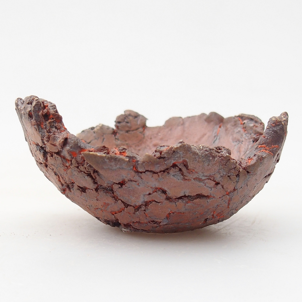 Ceramic shell 8 x 7 x 3,5 cm , colour orange