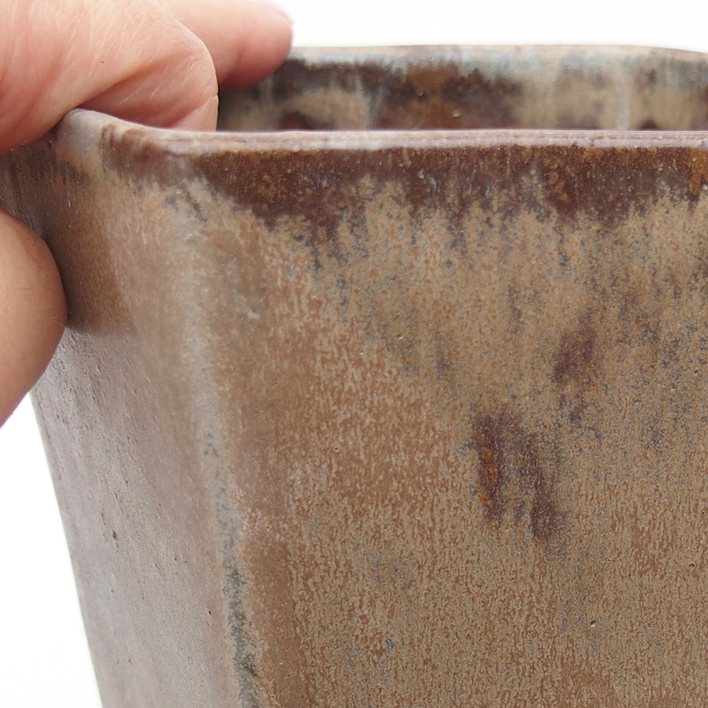 Ceramic bonsai bowl 13 x 11,5 x 17 cm, grey